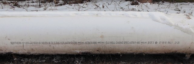 lot 84 image: Approx. 19 ft. 3 in of Northern 10 Inch Pipe with broken end