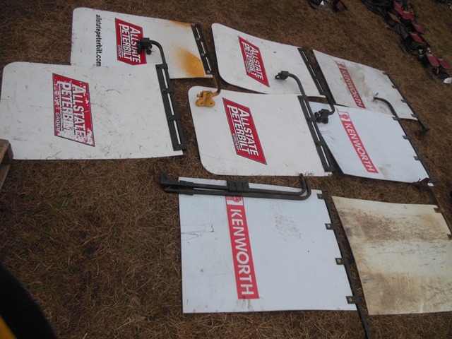 lot 128 image: Miscellaneous Mud Flaps and 2 Bracket Bars