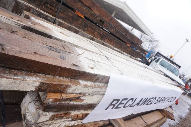 Bunk of Mixed Species Reclaimed Barn Wood Floor Joists