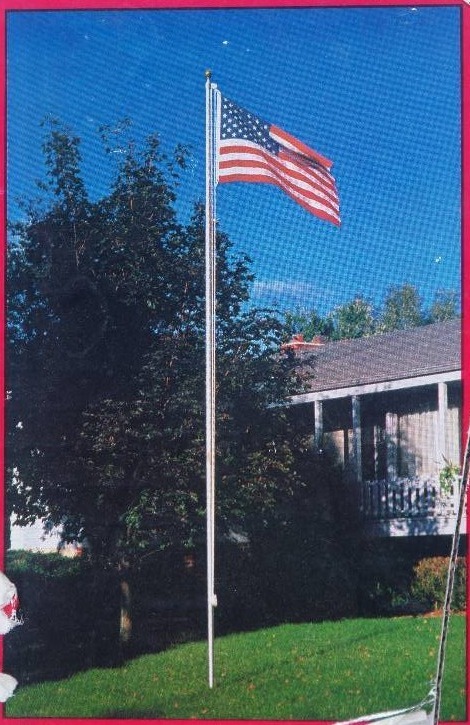 lot 25 image: Flagpole Kit with Flag NIB