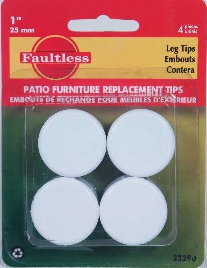 lot 28 image: Leg Tips, White Plastic, 1, Nearly Full Case