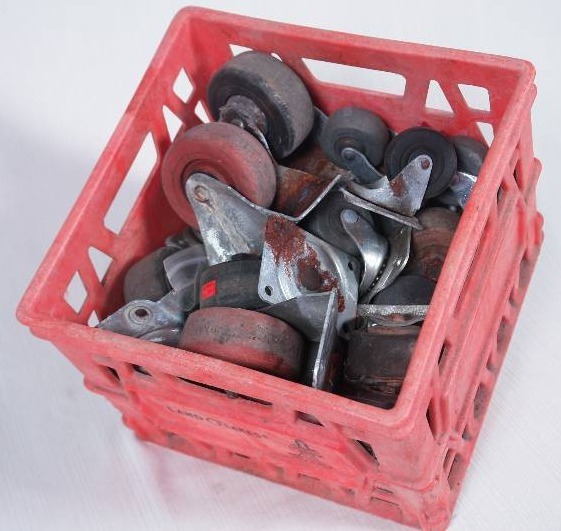 lot 44 image: Crate of Caster Wheels