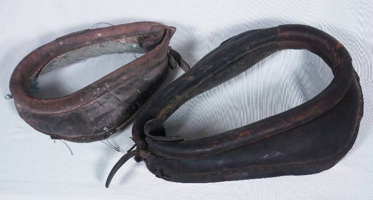 lot 68 image: TWO Vintage Horse Collars