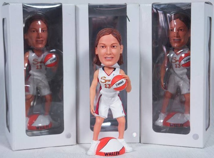 lot 79 image: THREE Lindsay Whalen Bobble Heads NIB