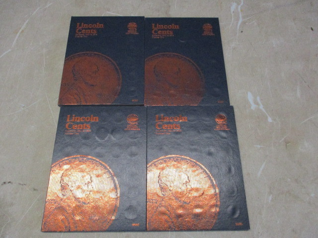 lot 15 image: 4 Whitman 1941-1974 Lincoln WheatbackMemorial Partially Completed Penny Books