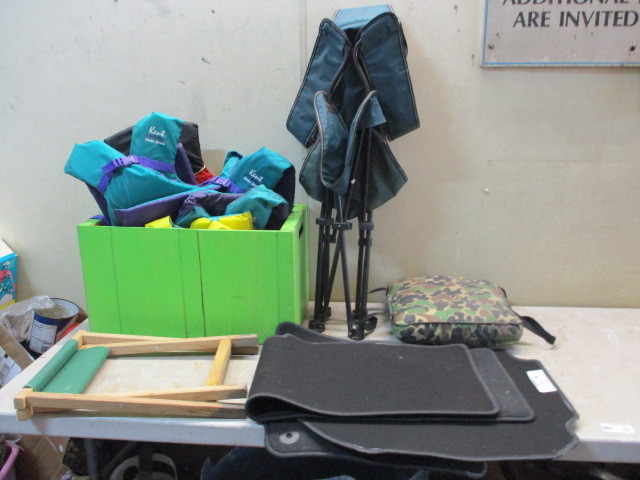 lot 119 image: Life Jackets and chairs
