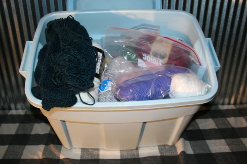lot 45 image: Bin of Yarn