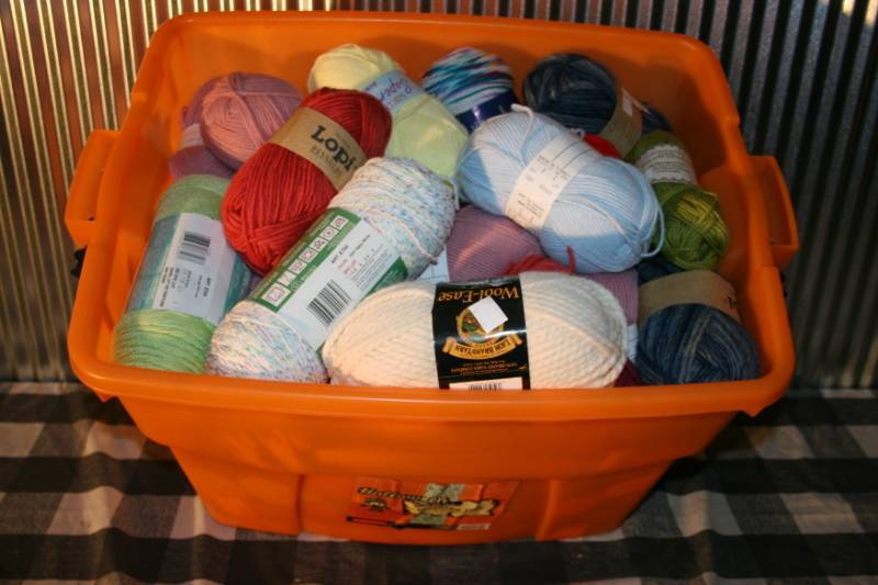 lot 56 image: Bin of Yarn