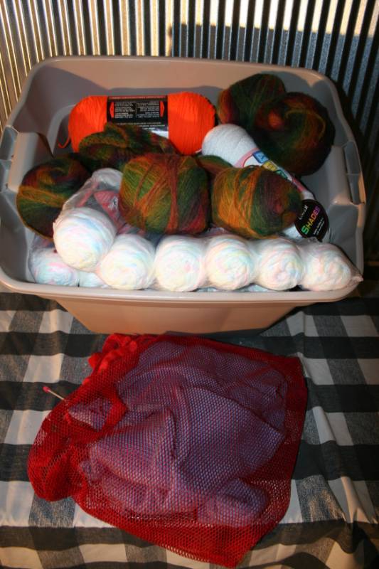 lot 61 image: Bin of Yarn