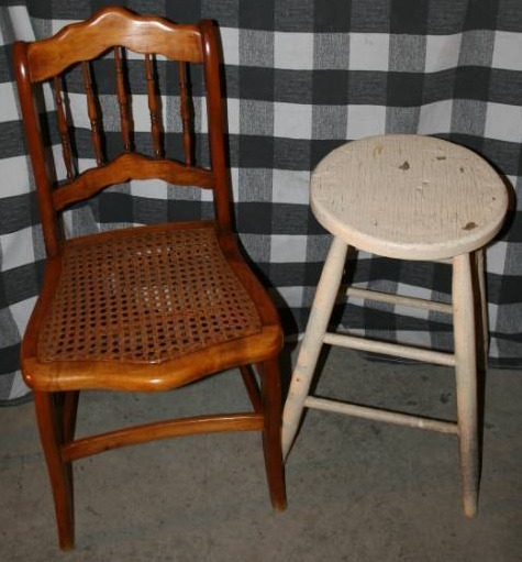 lot 183 image: Stool and Chair