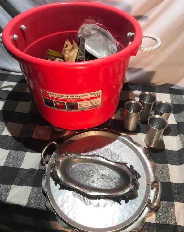 lot 228 image: Silver and Metal Dishware