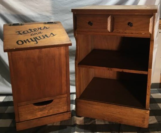 lot 340 image: Night Stand and Vegetable Storage