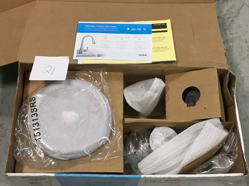lot 21 image: MOEN Ashville Single-Handle 1-Spray Tub and Shower Faucet with Valve in Spot Resist Brushed Nickel (Valve Included) not used