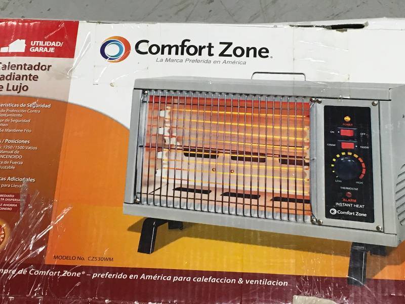 Comfort Zone 5 120 Btu Electric Radiant Heater Gray Cz530wm In