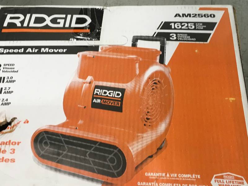 lot 81 image: RIDGID 1625 CFM Air Mover  in good working condition