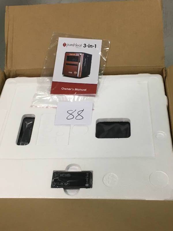 lot 88 image: GreenTech Environmental 1,500-Watt Positive Thermal Coefficient Portable Heater with Air Purifier, Humidifier and Remote