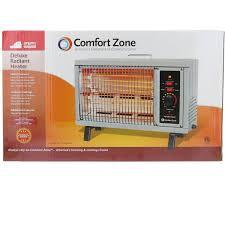 lot 48 image: Comfort Zone 5,120-BTU Electric Radiant Heater, Gray CZ530WM  in good working condition