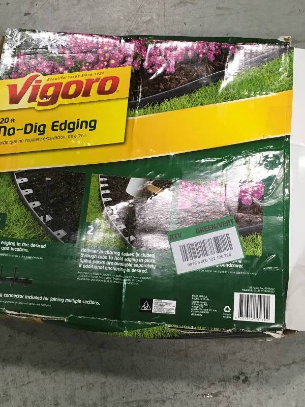 lot 13 image: Vigoro 20 ft. No-Dig Landscape Edging Kit new