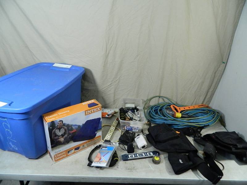 lot 100 image: New Air Mattress, Tools, Shop Supplies