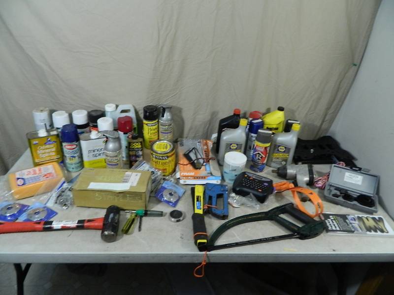 lot 106 image: Shop Chemicals, Tools, Label Maker, Etc