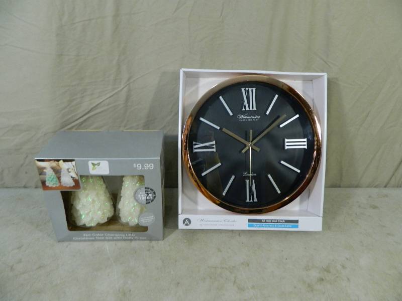 lot 147 image: New Clock and New Color Changing LED Trees