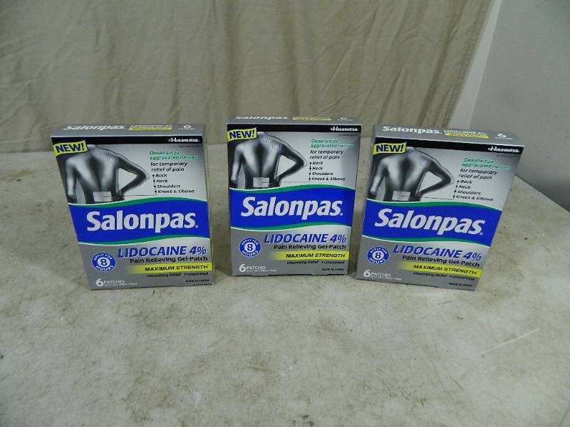 lot 155 image: 3 New Boxes of Salonpas Pain Relieving Gel Patches