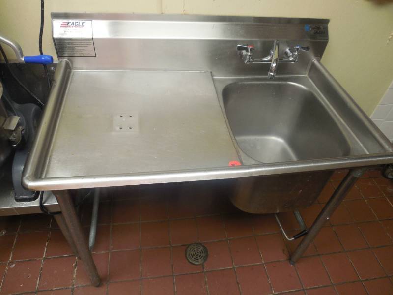 STAINLESS STEEL SINKPREP TABLE COMBO
