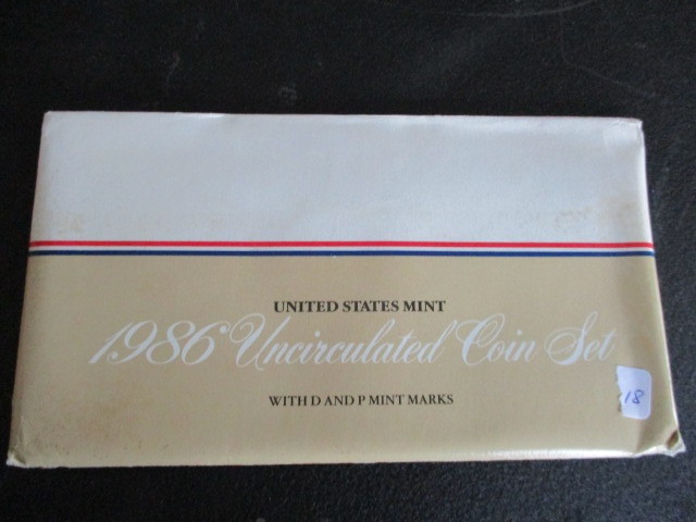 1986 United States Mint Uncirculated Coin Set