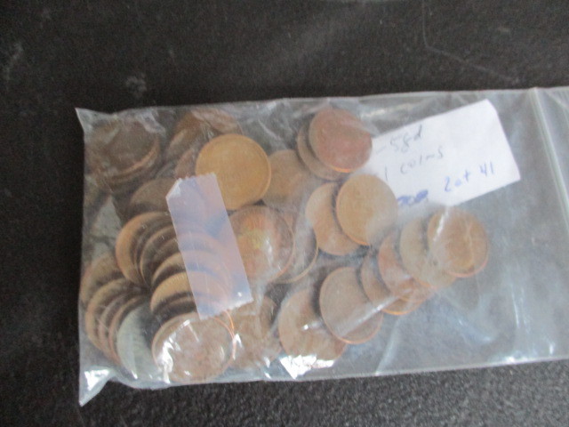 Lot of 1941-1958D Lincoln Wheat Pennies- 51 coins