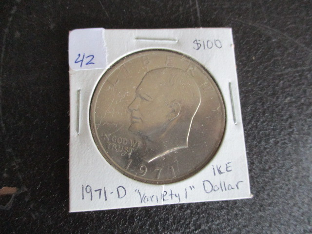 1971-D Variety 1 Uncirculated Eisenhower Dollar