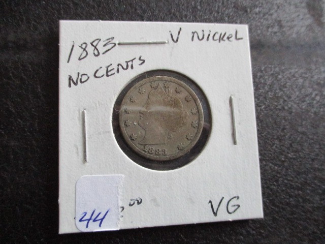 VG 1883 No Cent V-Nickel