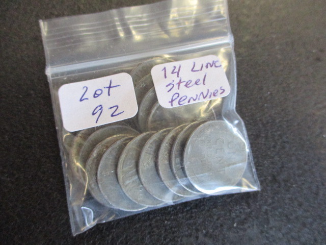 Lot of (14) 1943 & 1943-D Steel War Pennies