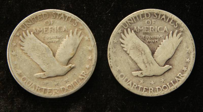 2 STANDING LIBERTY QUARTERS 1927 & 1929-S