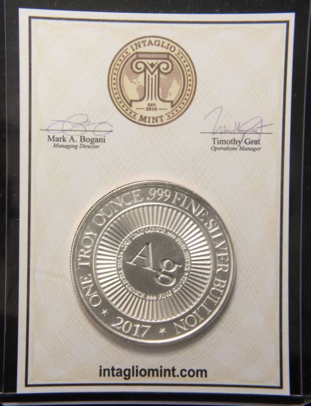 1 TROY OZ. .999 FINE SILVER SONS OF LIBERTY LTD EDITION LOW SERIAL#