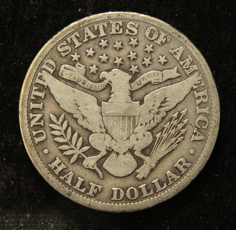 1911 BARBER SILVER HALF DOLLAR