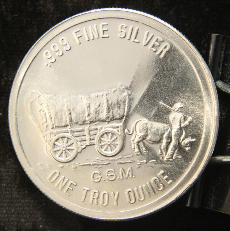 1 TROY OZ. .999 FINE SILVER PROSPECTOR GOLDEN STATE MINT