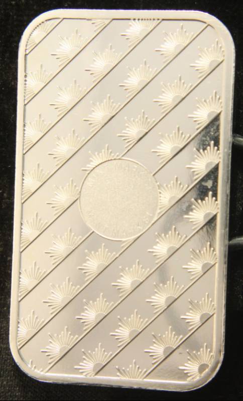 1 TROY OZ. .999 FINE SILVER BAR SUNSHINE MINTING