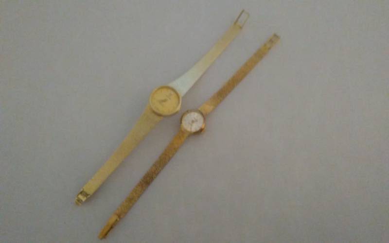 2-Vintage Ladies Watches (Omega Marked 14K), Lugran (Marked 14K)
