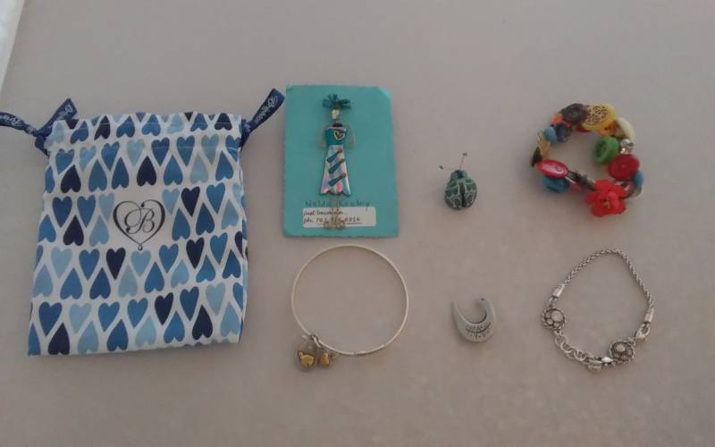 2-Brighton Bracelets, Keeley Pin, Button Bracelet, Bug Pin, Tennesmer Pin