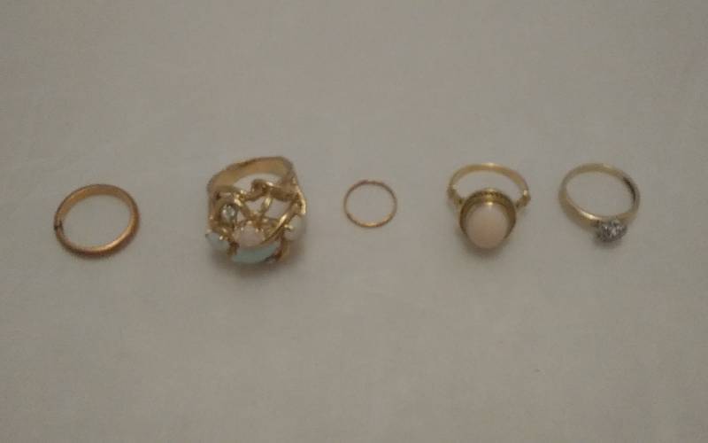 5-Assorted Rings (Baby Ring Marked 10K)