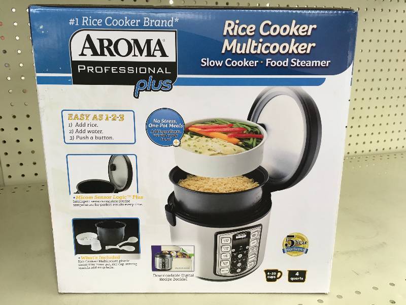 lot 503 image: Aroma Professional Plus Rice Cooker, Retail $29.99