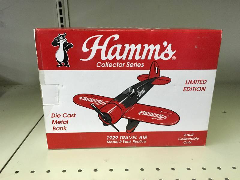 lot 584 image: Hamms Collector Series 1929 Travel Air Model R Bank Replica