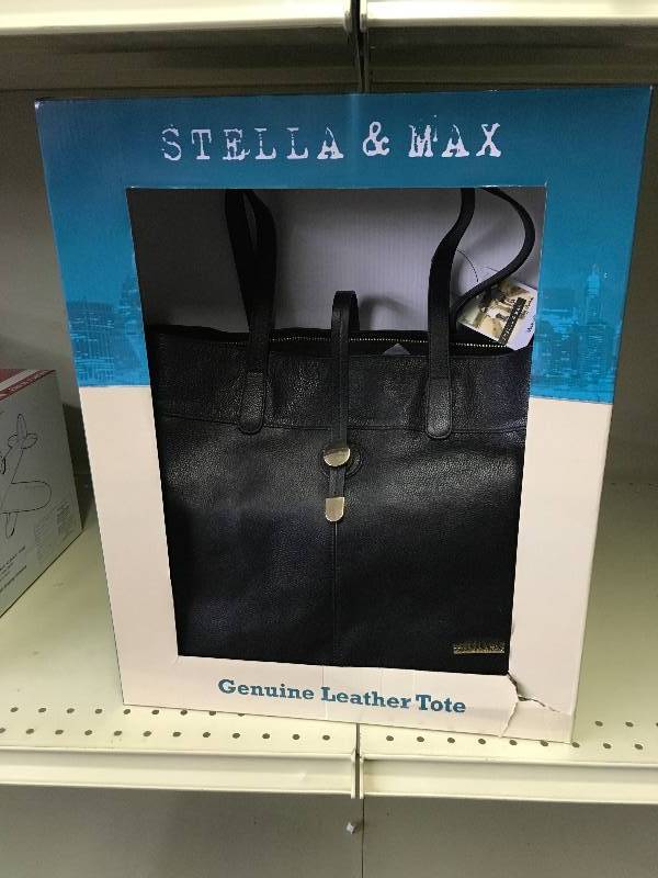 lot 585 image: Stella and Max Genuine Leather Tote Bag