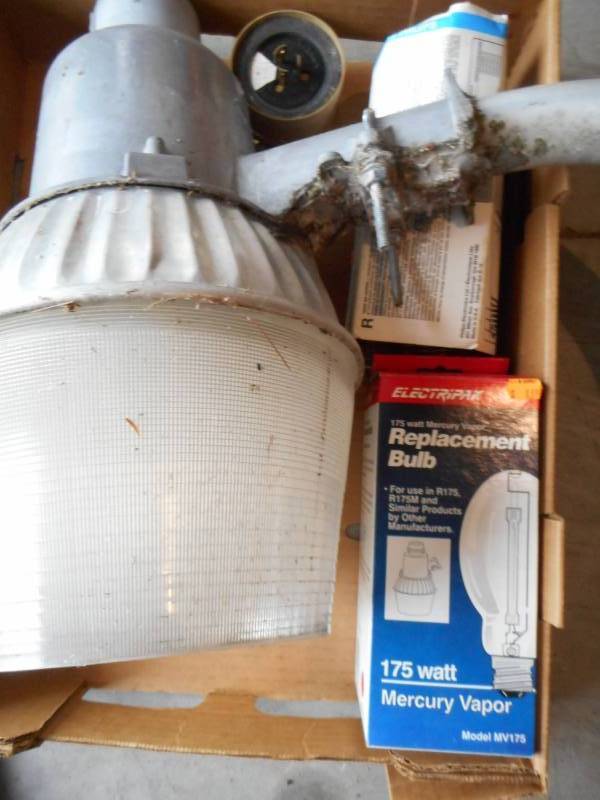Outdoor Light and Box of Fuses