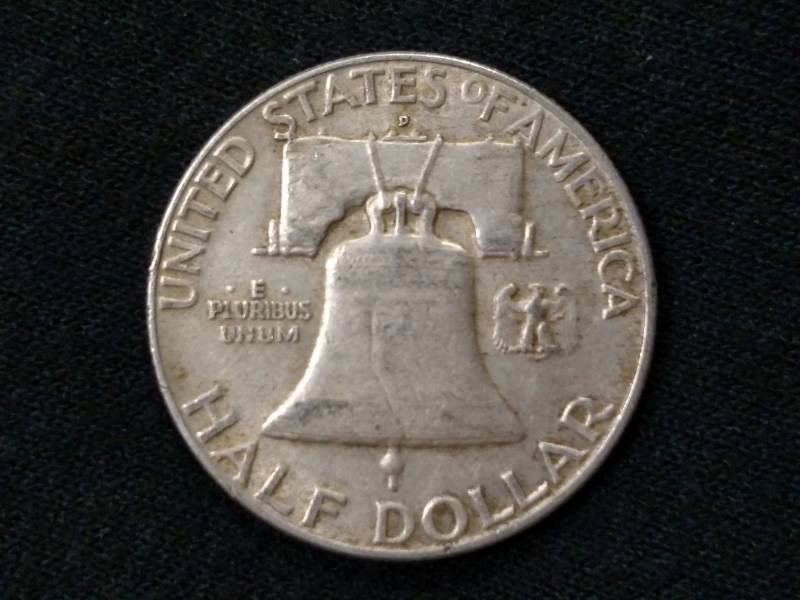 1952 D Franklin Silver Half Dollar...