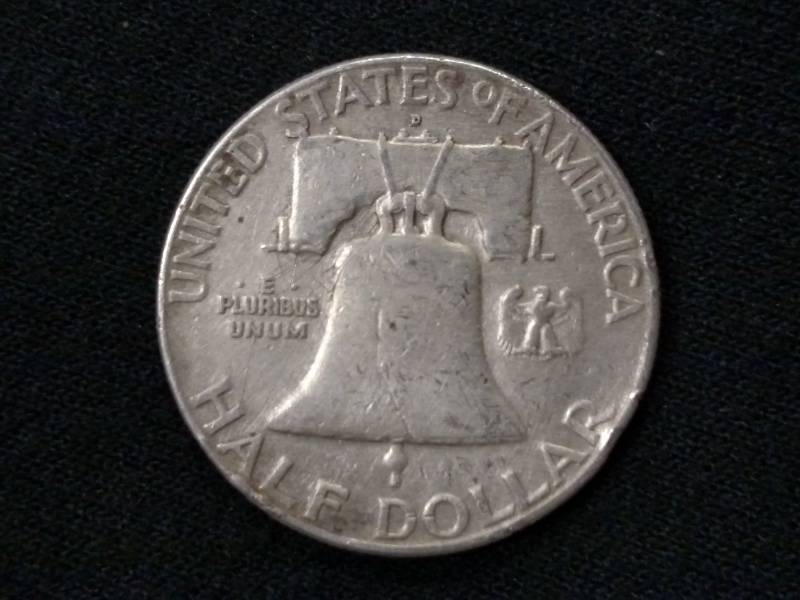 1961 D Franklin Silver Half Dollar...