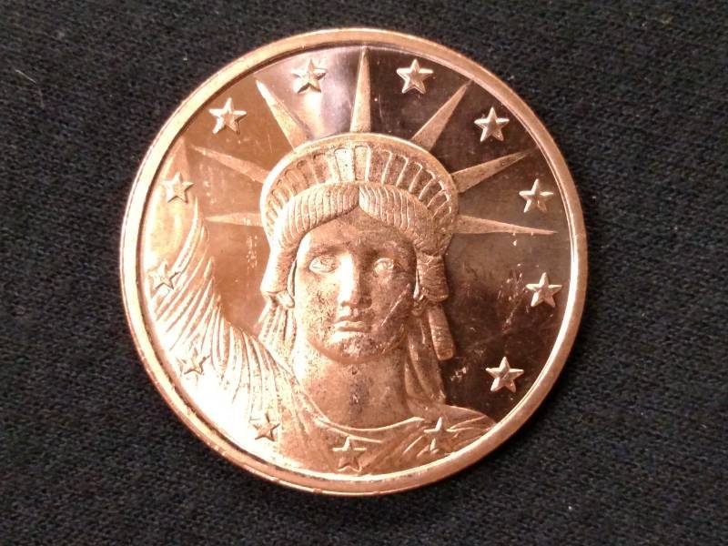 (2) One Ounce .999 Copper Coins...