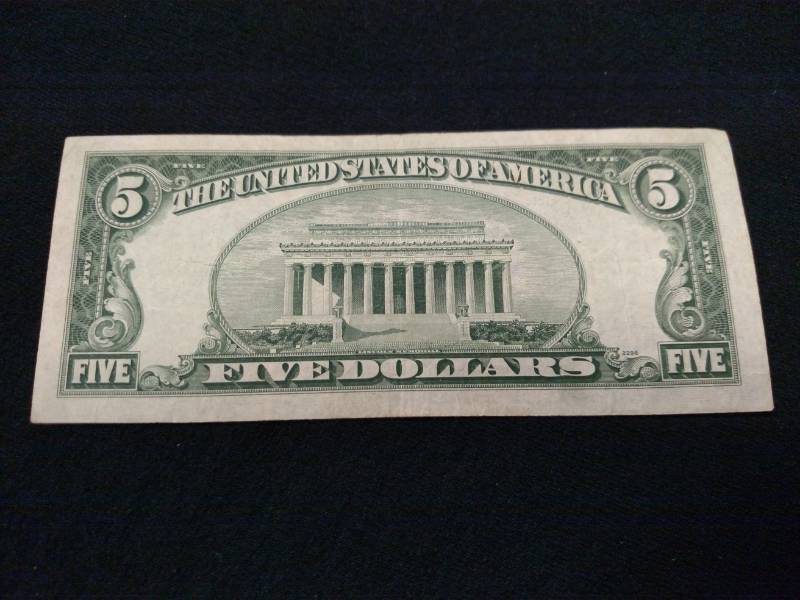1953 B Five Dollars Silver Certific...