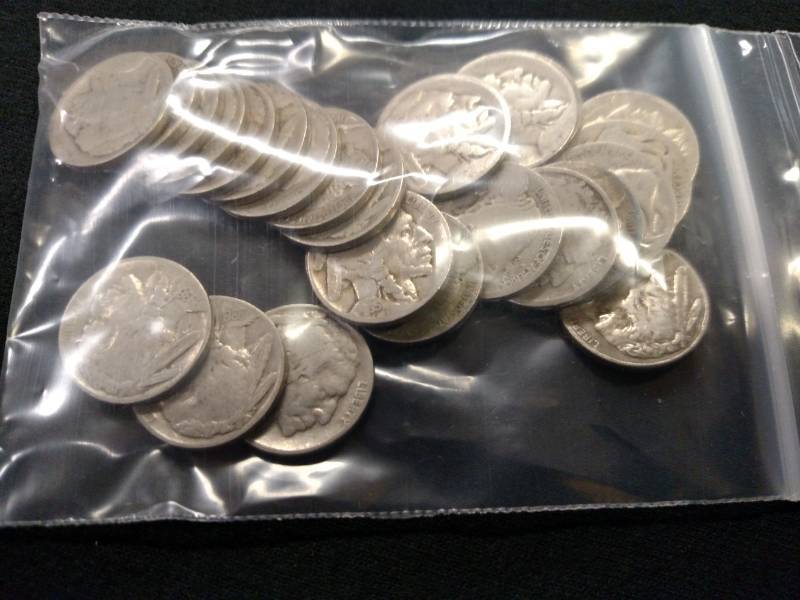 (25) Buffalo Nickels...