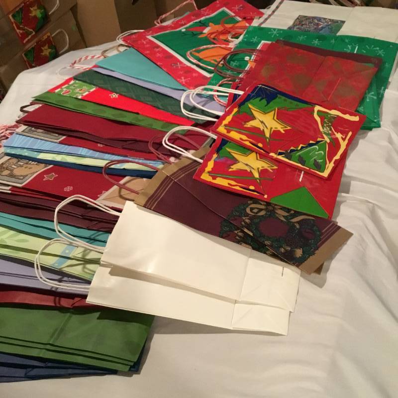 Lot of 50 gift bags - variety of different kinds and sizes.